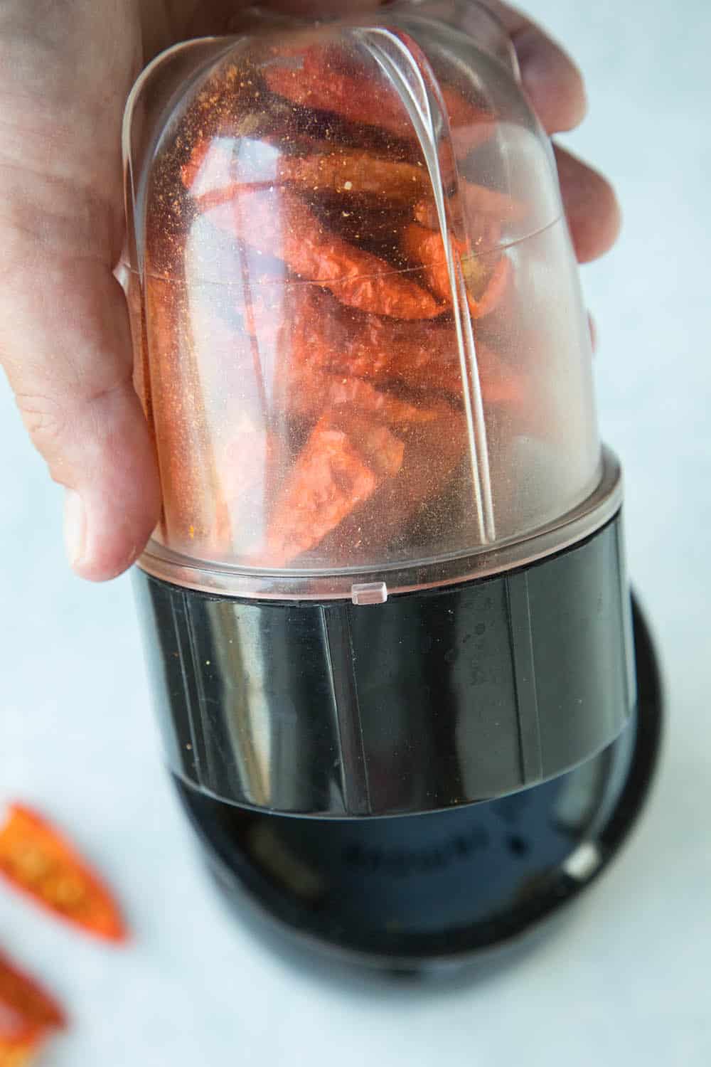 Ghost peppers, ready to grind.