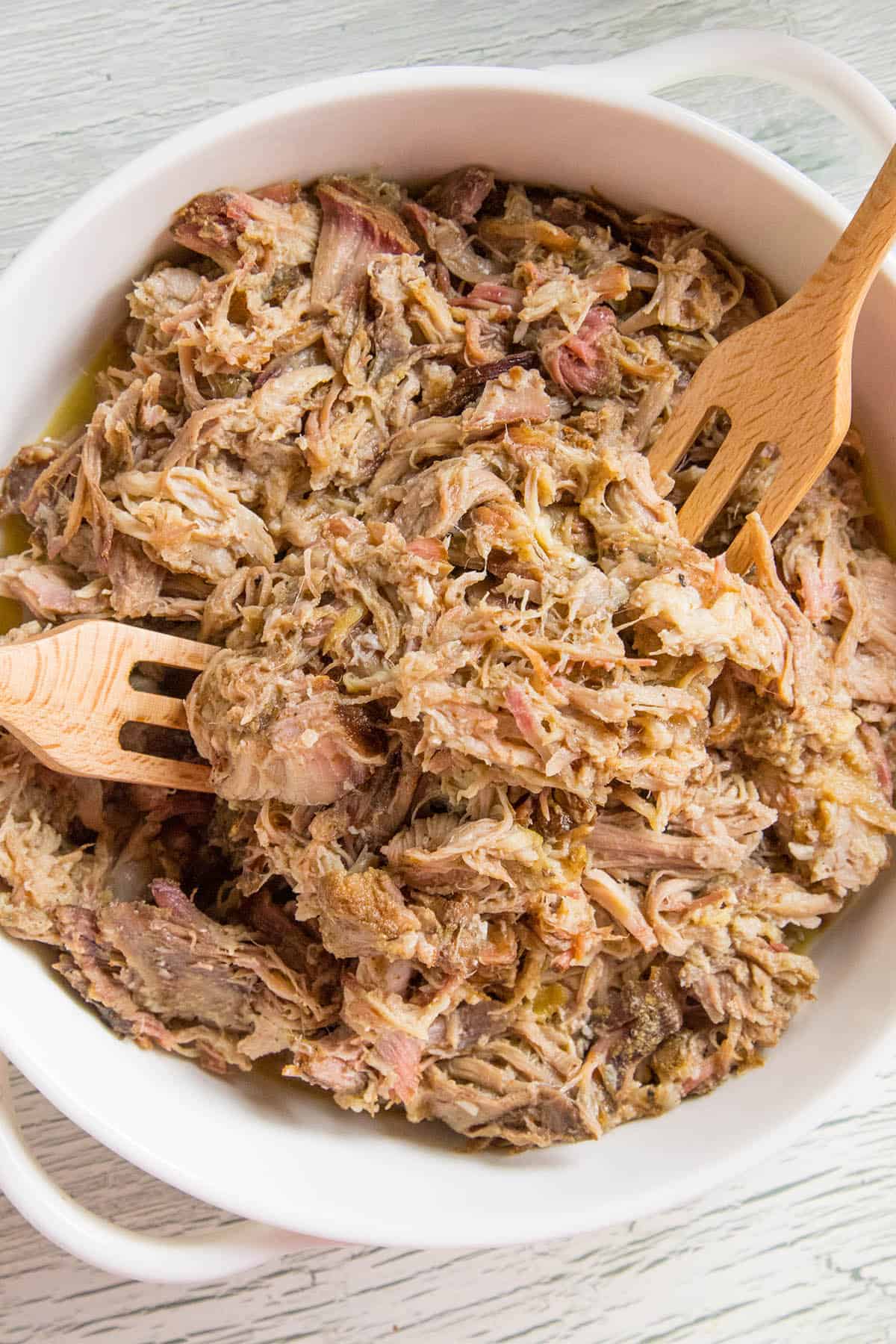 Juicy, smoked pulled pork in a bowl, ready for you to eat