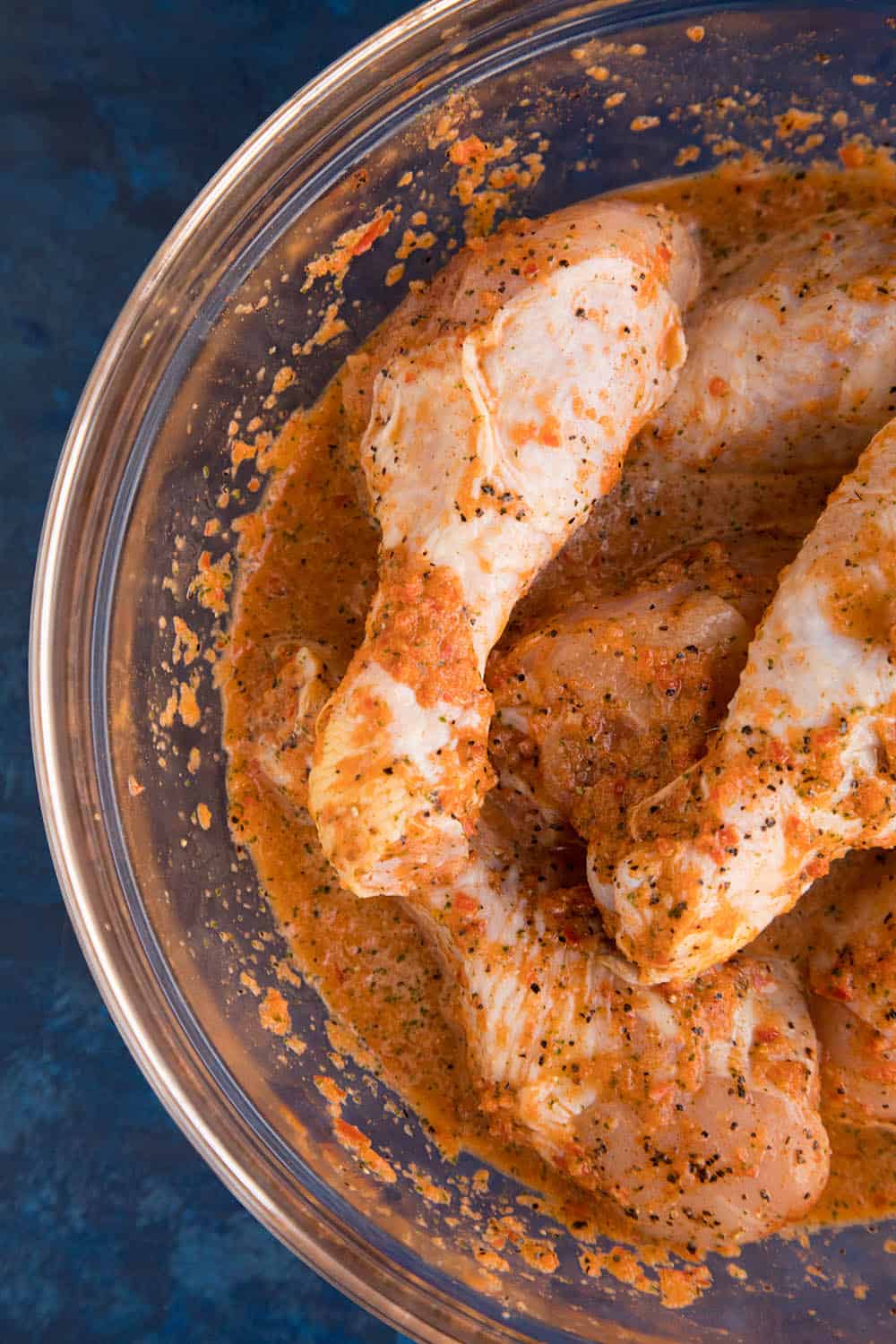 Peri Peri Chicken Legs - Marinating