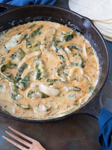 Rajas Poblanas Con Crema Recipe