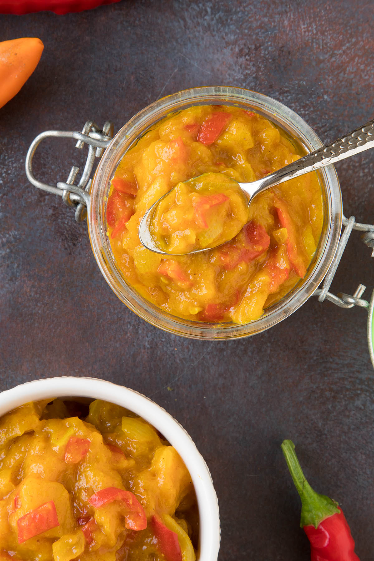 Simmering the Spicy Mango Chutney - Recipe