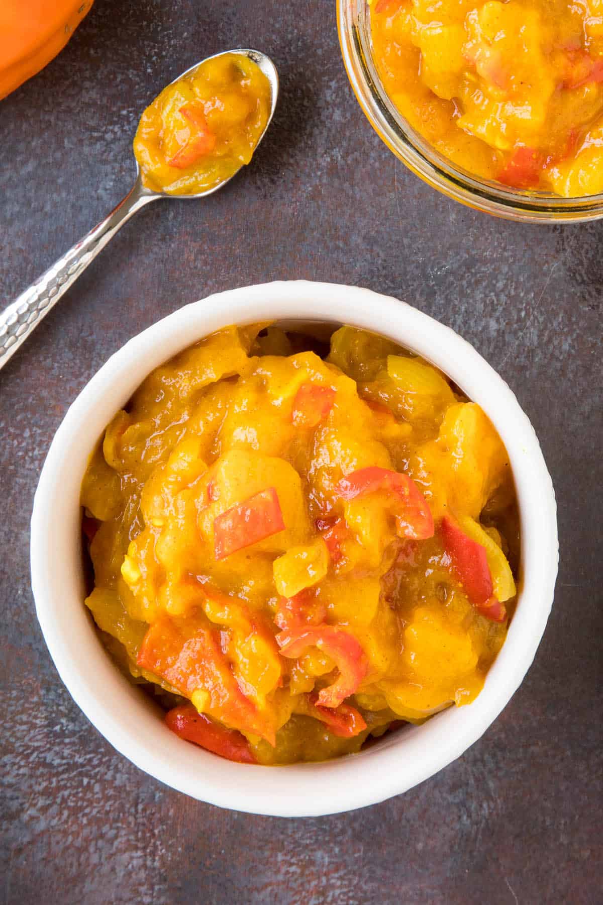 Spicy Mango Chutney - in a bowl, waiting for you to eat