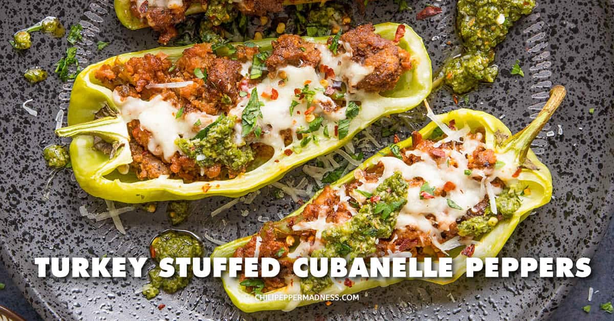 Turkey Stuffed Cubanelle Peppers - Recipe - Chili Pepper Madness