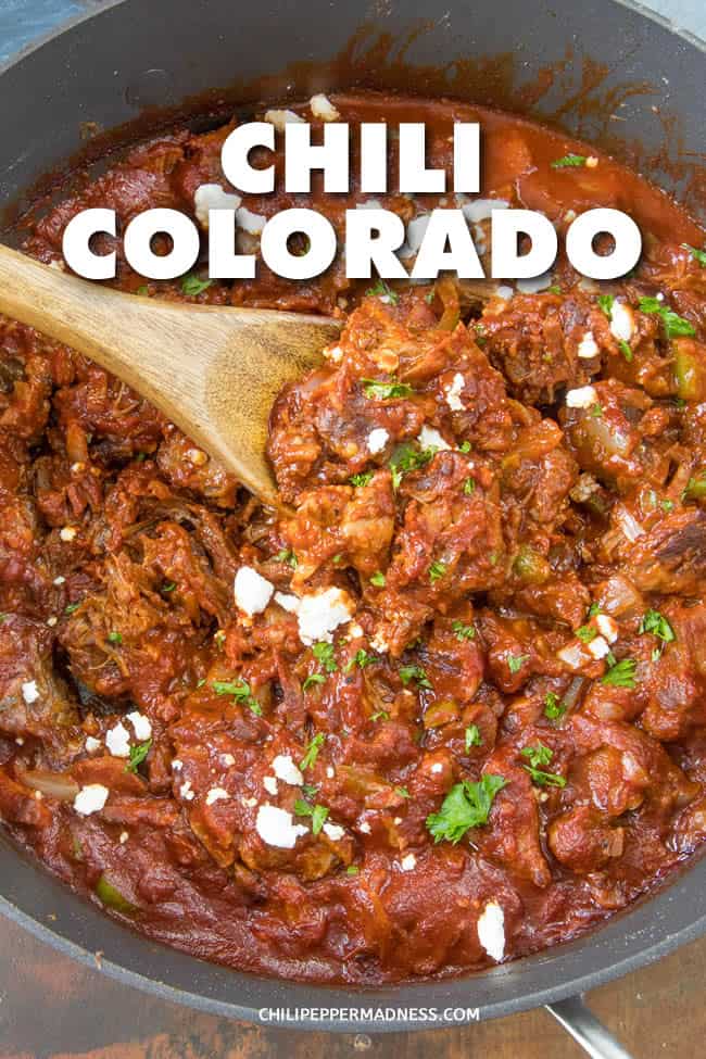 Chili Colorado - Chili Colorado is a traditional Mexican recipe of pork or beef stewed nice and slow in a rich red chili sauce, hence the name