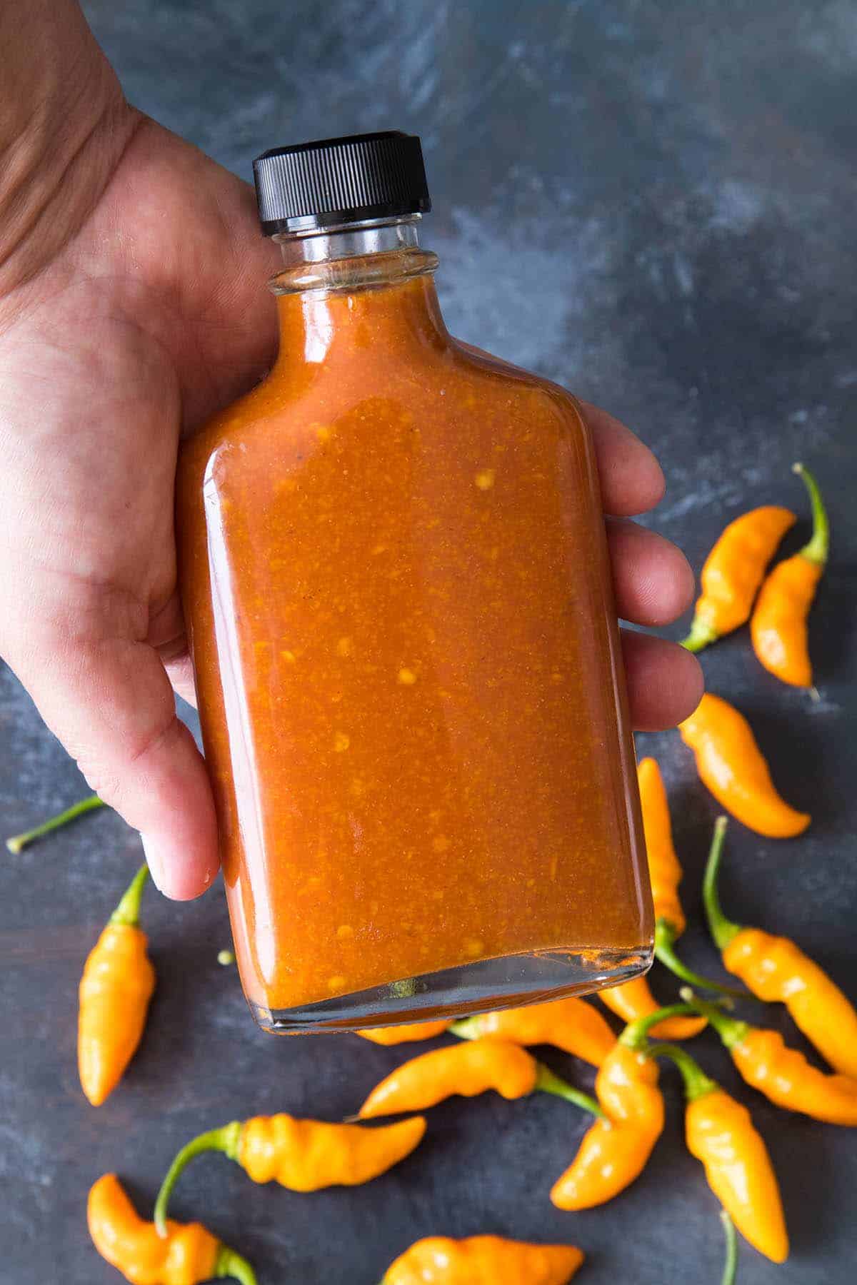 Datil Pepper Sauce - Surrounded by Spicy Datil Peppers
