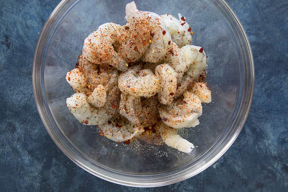 Seasoned Shrimp in a bowl.