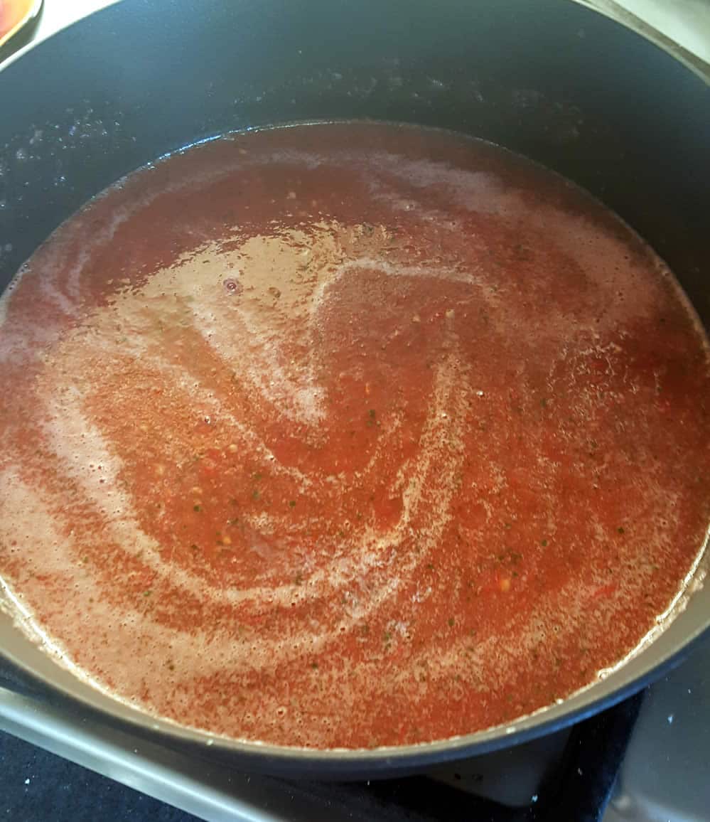 Simmering the Ghost Pepper Salsa