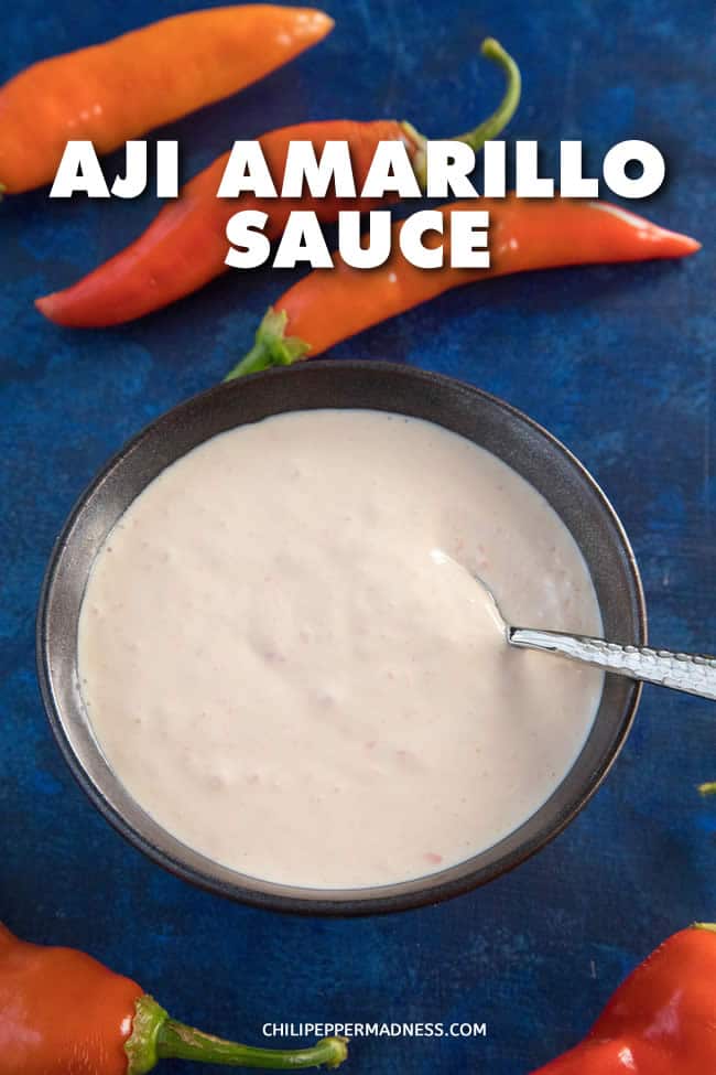 Aji Amarillo Sauce - A versatile Peruvian sauce recipe, this aji amarillo sauce is made with fresh aji peppers and brings a nice level of spice to fried or roasted vegetables and any grilled meats. It’s a wonderful table sauce. #Sauce #DippingSauce