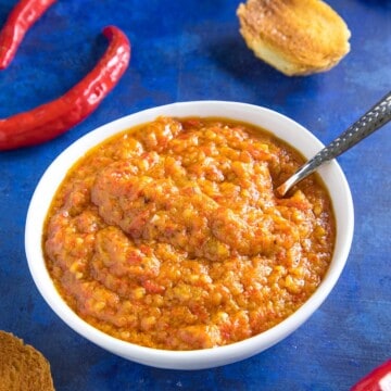 Ajvar Recipe - Serbian Roasted Egg Plant-Red Pepper Sauce