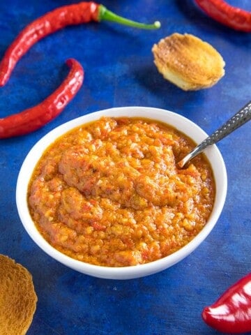 Ajvar Recipe - Serbian Roasted Egg Plant-Red Pepper Sauce