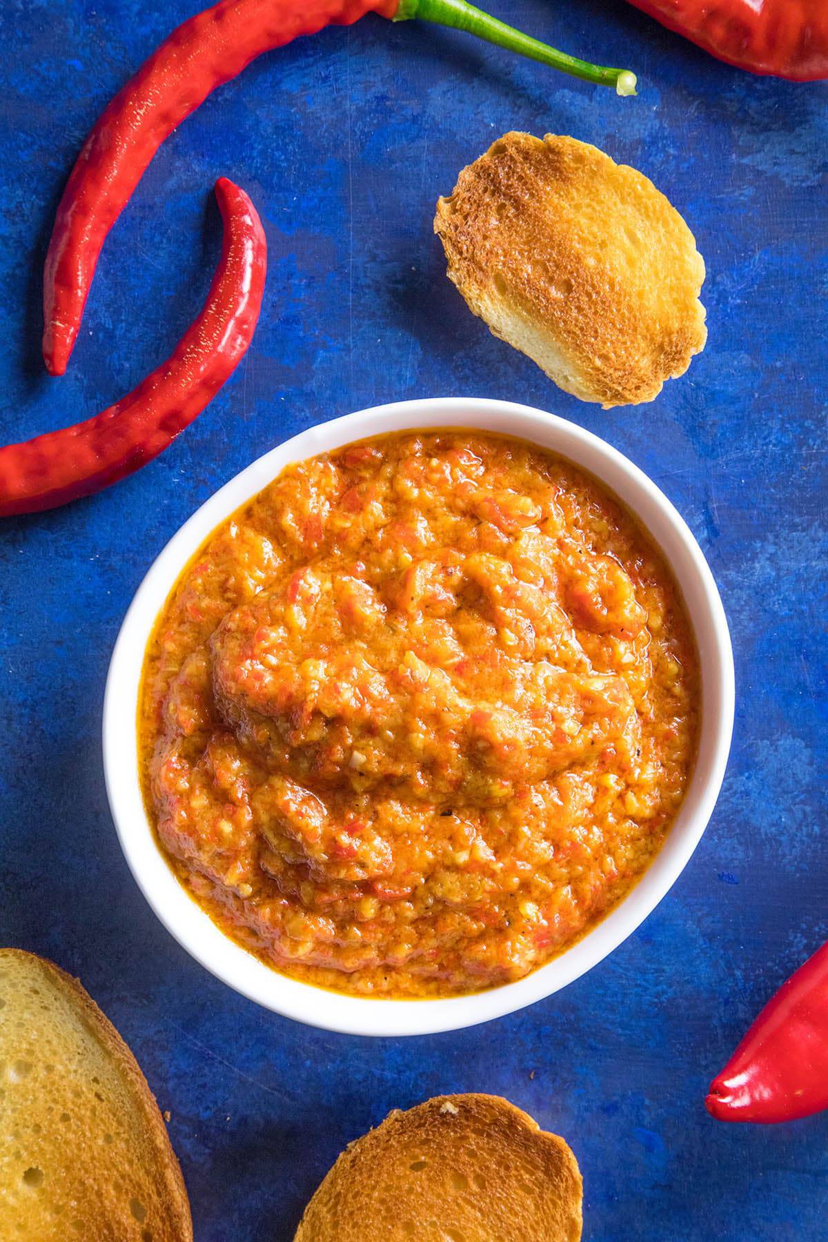 This Ajvar is ready to eat, in a bowl