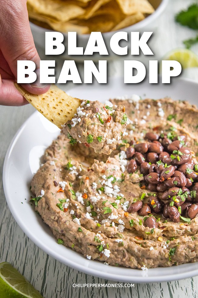 Black Bean Dip - This recipe for creamy black bean dip has just the right amount of flavor and seasonings, and it’s perfect for your party or holiday menu. #Dip #PartyFood #GameDayEats