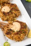 Crab Cakes with Cajun Cream Sauce - Eating with a Fork
