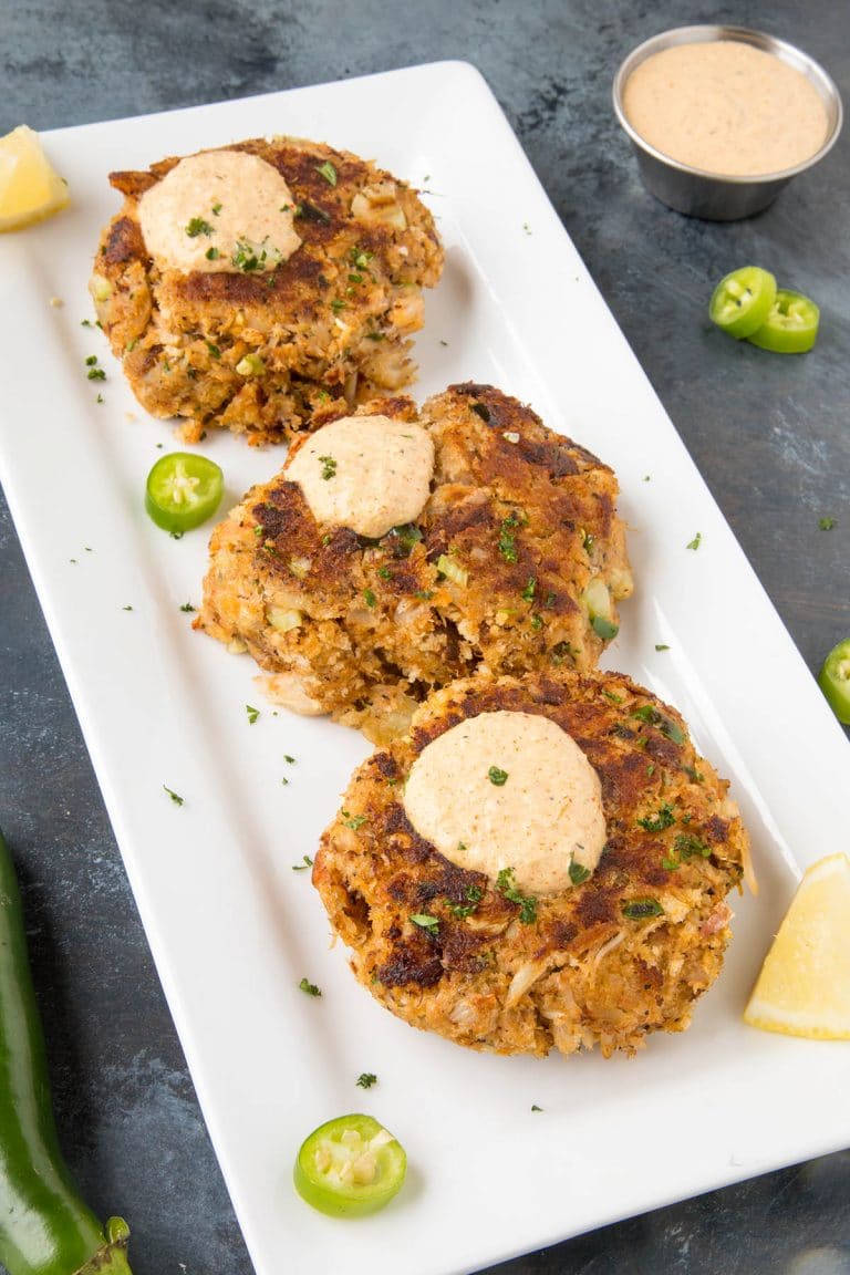 Crab Cakes with Creamy Crab Cake Sauce Chili Pepper Madness