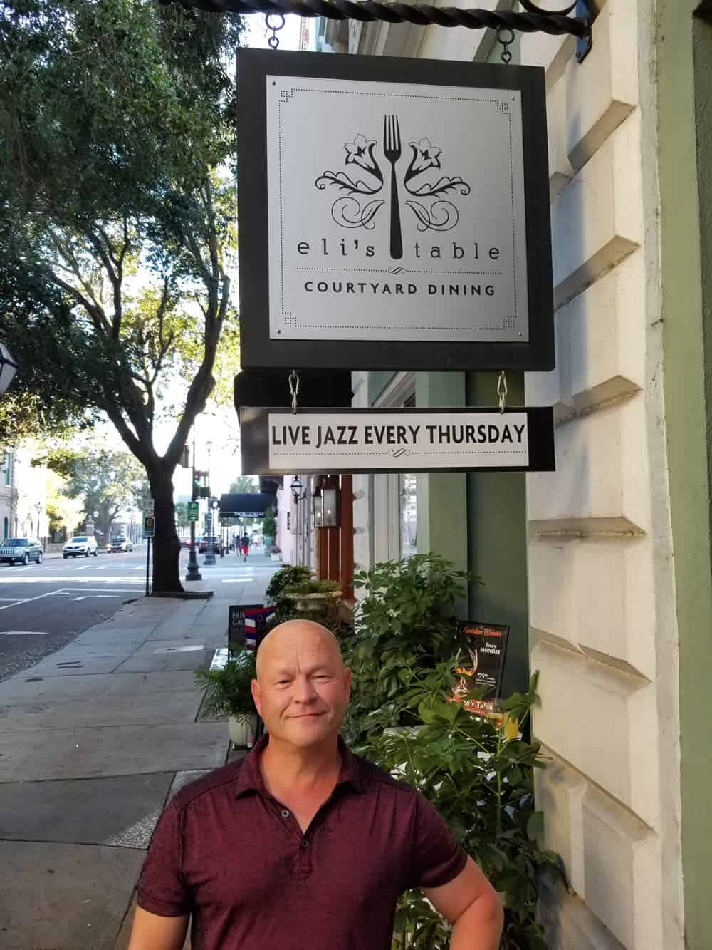 Mike at Eli's Table in Charleston, South Carolina