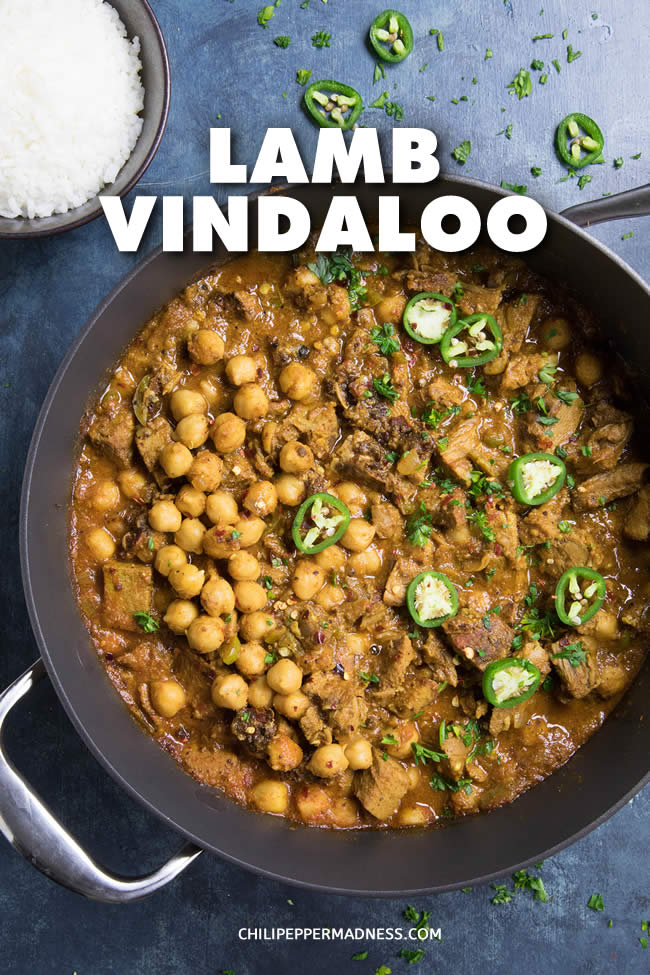 Lamb Vindaloo - A recipe for the popular Indian curry dish, this spicy, tangy lamb Vindaloo curry is quick and easy to make. My version brings a wonderful level of heat, though you can easily adjust the spiciness to your preference. #IndianFood #Curry