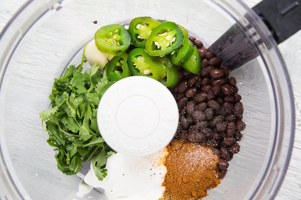 Black Bean Dip in the food processor.