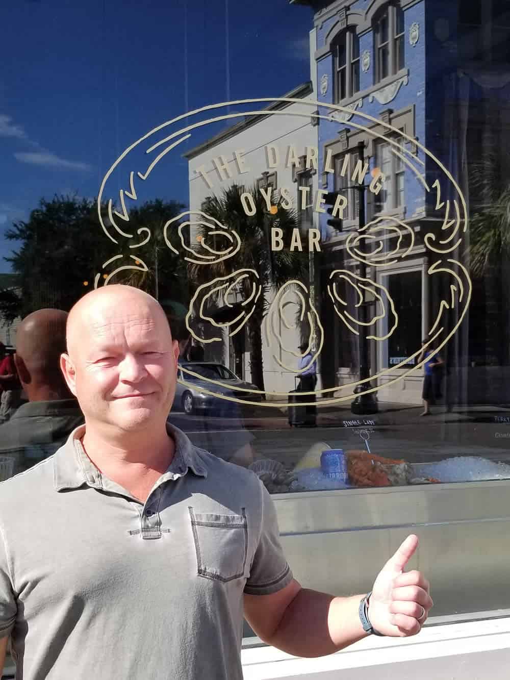 Mike at The Darling Oyster Bar in Charleston, South Carolina