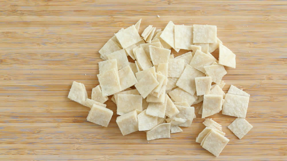 Sliced tortilla strips.