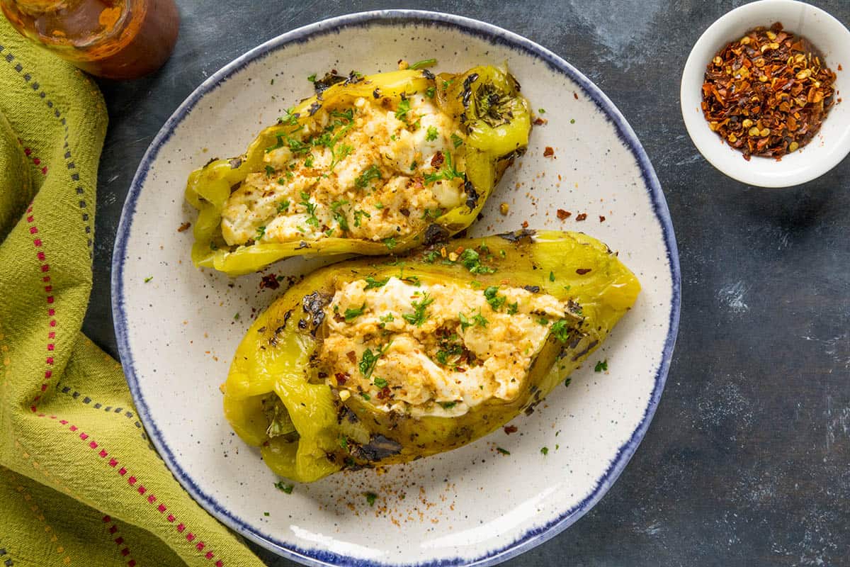 Cajun Cream Cheese Stuffed Anaheim Peppers looking extremely inviting