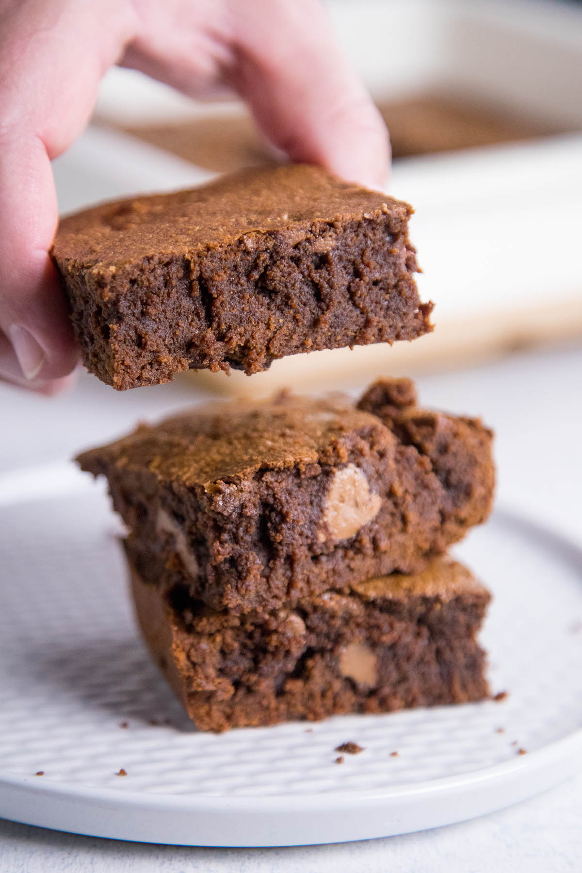 Mexican Brownies on a plate, ready to eat