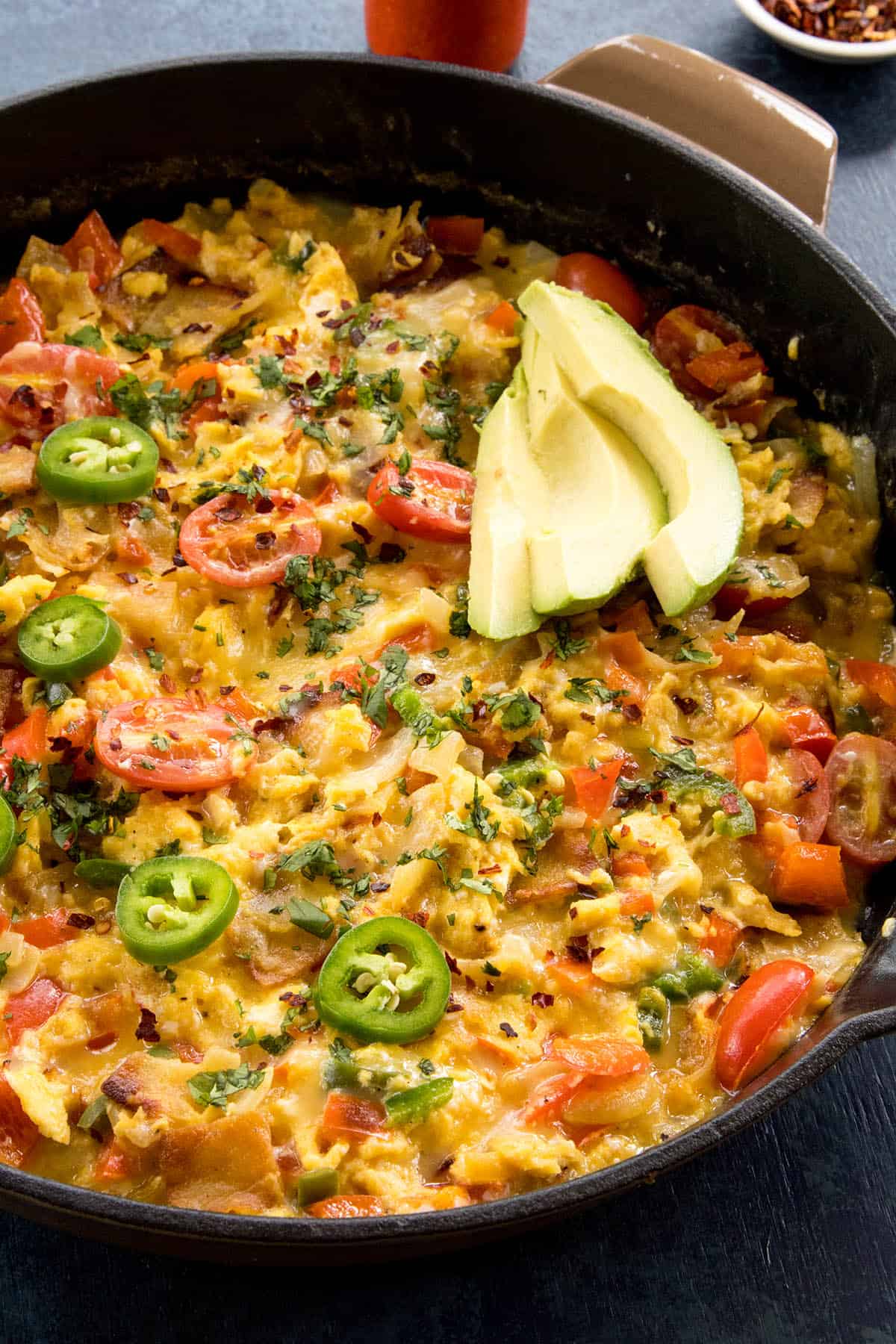 migas (scrambled eggs with crispy tortillas)