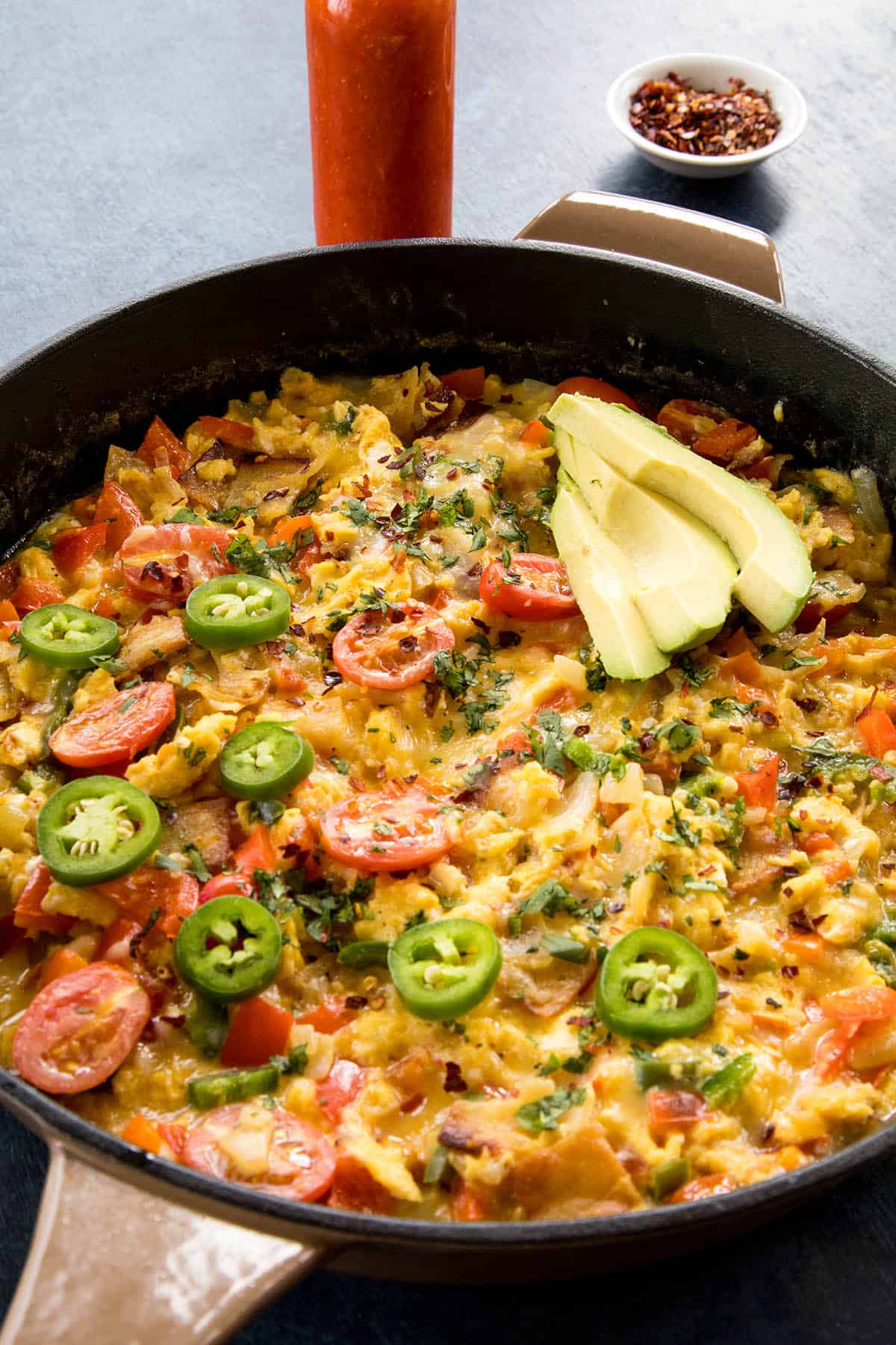 Migas: Scrambled Eggs with Crispy Tortillas.