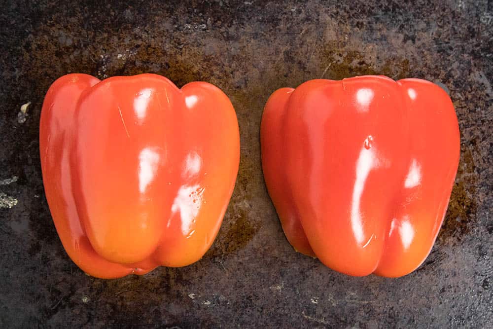 Red peppers for our Muhammara Dip