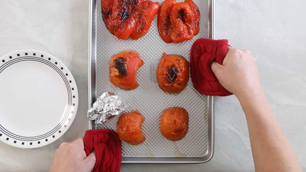 Roasted tomatoes and peppers