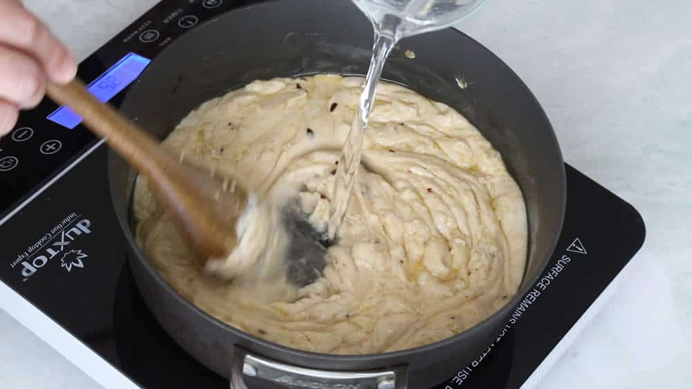 Adding water to thin out the beer cheese