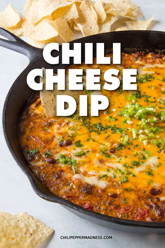 Meaty Chili Cheese Dip - An easy party chili cheese dip recipe made with cream cheese, cheddar, Monterrey jack, jalapenos, ground beef and chili powder. Perfect for game day! All in one pan. Done in 30 minutes. #Appetizer #Dip #PartyFood