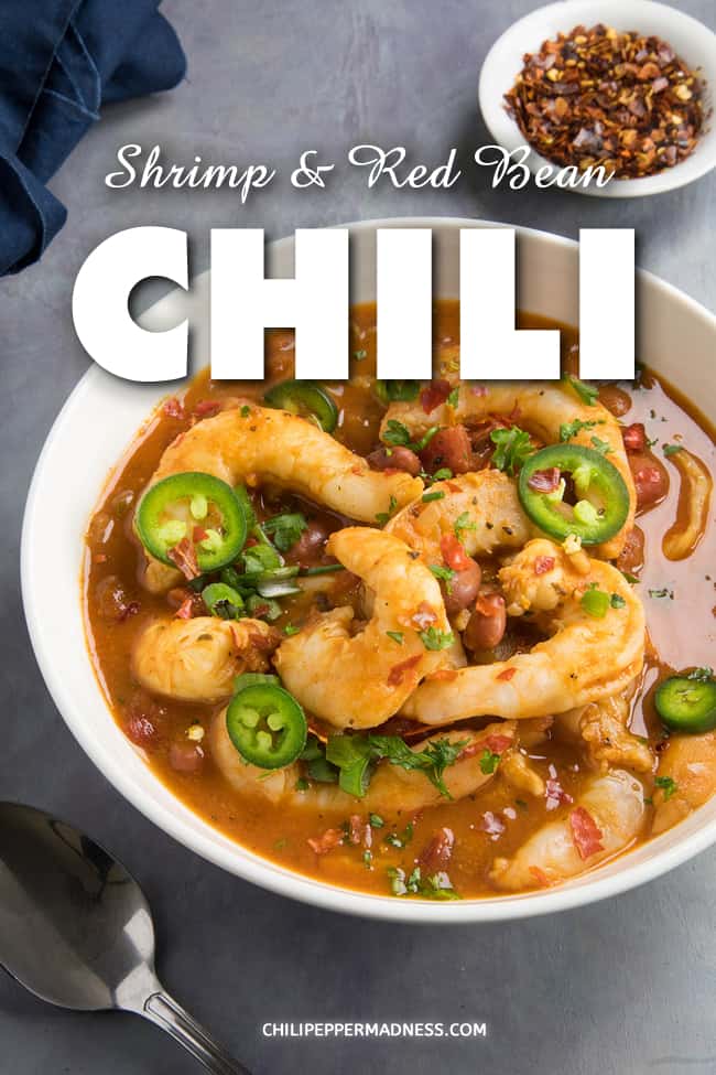Shrimp and Red Bean Chili - A delectable seafood chili recipe with huge tiger prawns. This is my favorite shrimp chili, with loads of seasoning. #Chili #Shrimp #Dinner