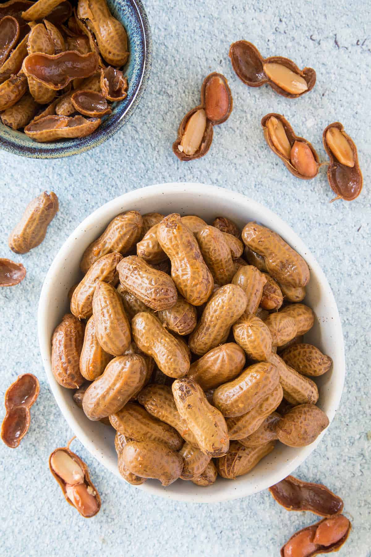 Cajun Boiled Peanuts in a bowl, ready to eat