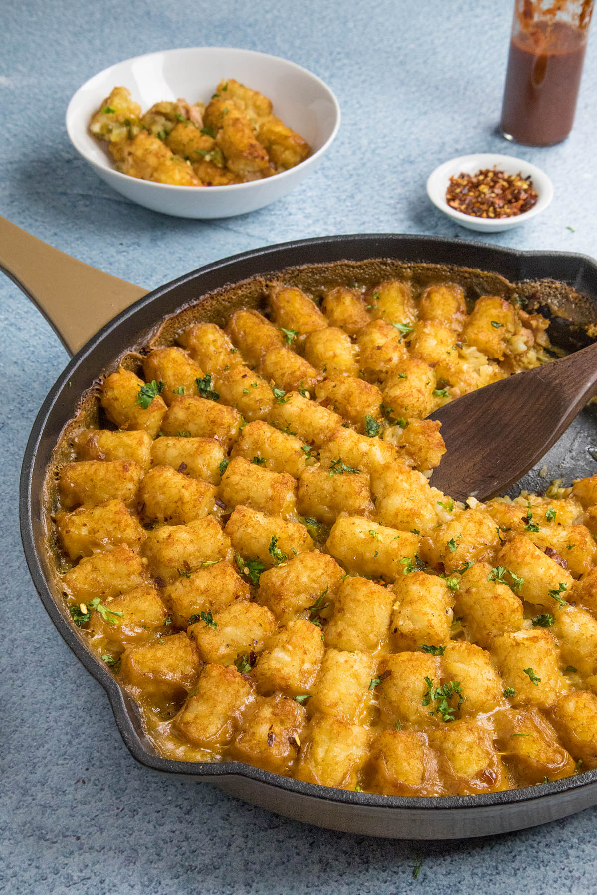 Cajun Ham and Turkey Tater Tot Casserole - Recipe