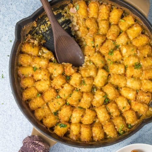 Cajun Ham and Turkey Tater Tot Casserole - Recipe