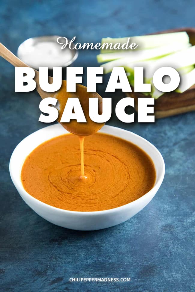 Homemade Buffalo Sauce - Make your own authentic homemade Buffalo sauce with this recipe with hot sauce, butter, Worcestershire sauce, vinegar and more, and it’s so much better than anything you can grab from the store. #BuffaloSauce #SpicySauce