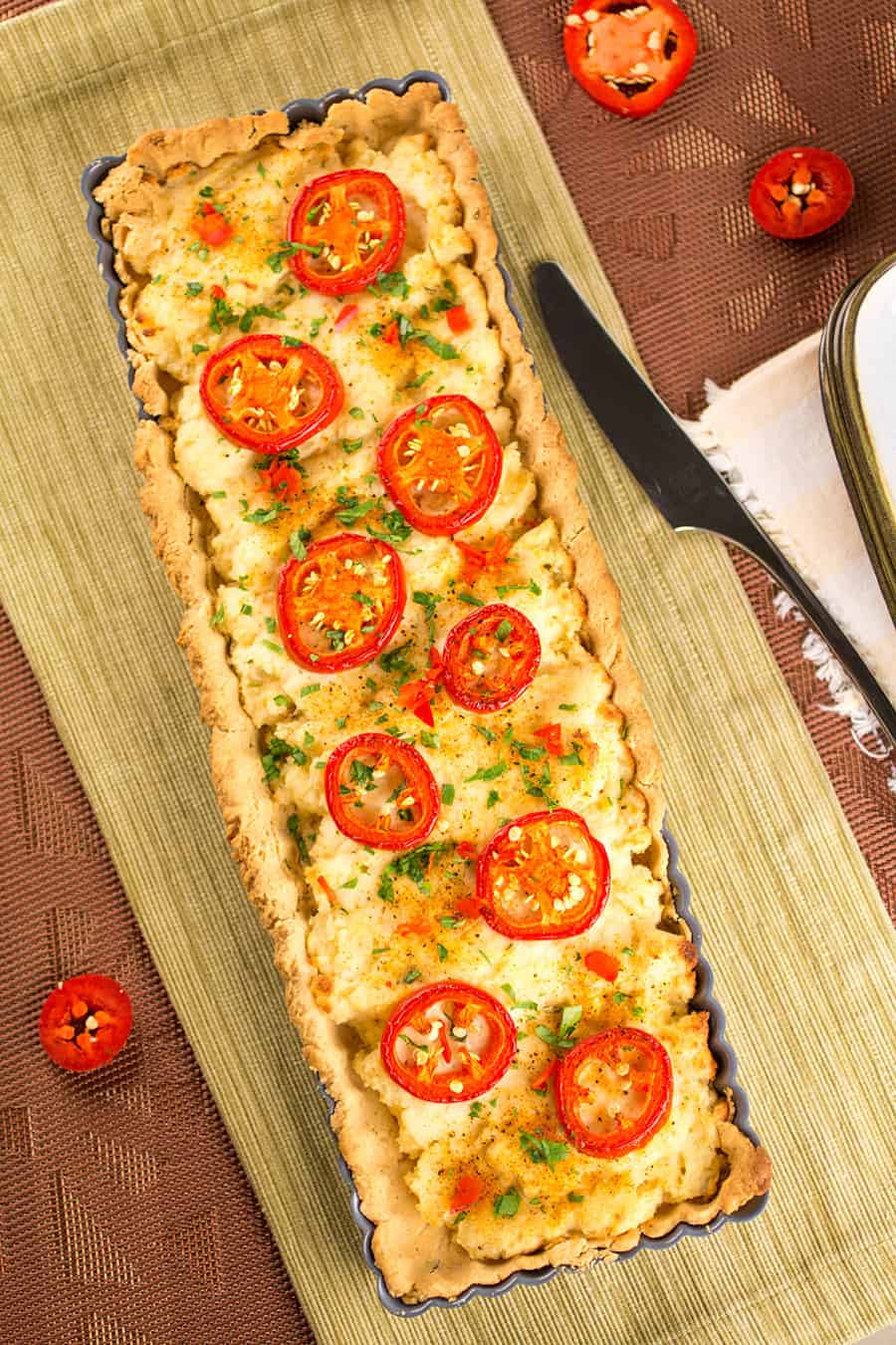savory baked cheese tart recipe