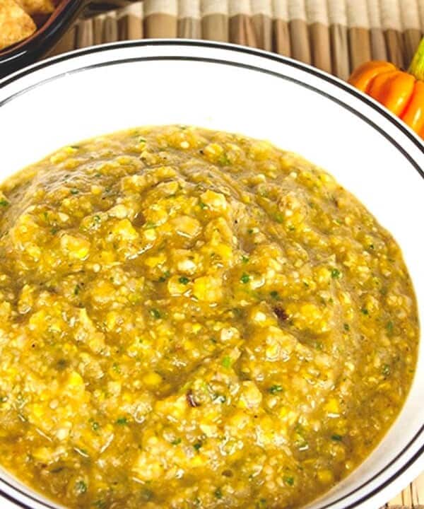 Roasted Corn-Habanero Salsa looking absolutely delicious