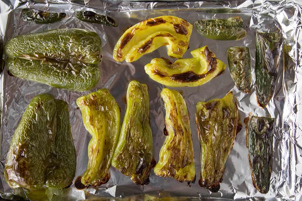 Green Chili Stew with Pork - Recipe Roasting Green Chilies.