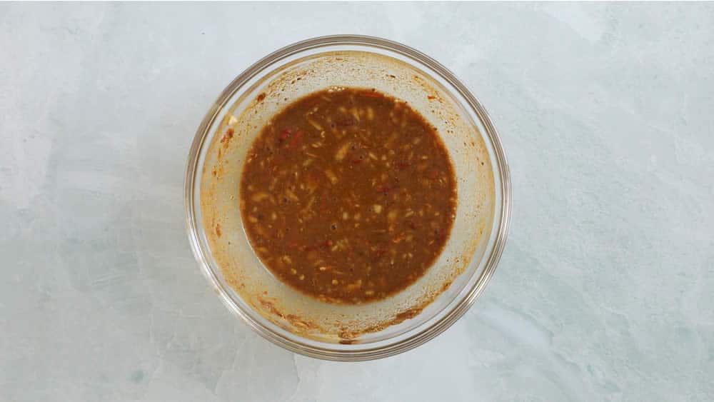 Vindaloo marinade in a bowl