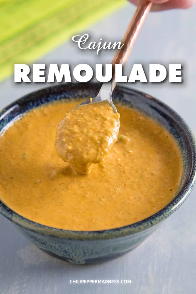 Cajun Remoulade Sauce - My favorite creamy Cajun remoulade sauce recipe made with a base of mayo, sriracha, mustard and horseradish, spiked with the best spices. Perfect for seafood like shrimp, fried oysters, crab cakes or white fish. Very versatile and easy to make your own. #Cajun #Sauce
