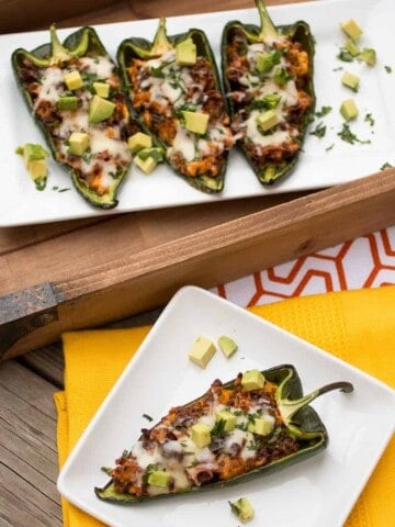 Chorizo and Egg Stuffed Poblano Peppers - Recipe