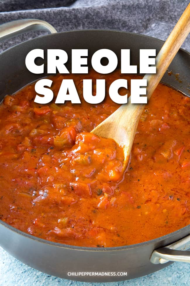 Easy Creole Sauce Recipe - This homemade Creole sauce recipe is versatile, zesty, and very easy to make. It' starts with a roux, lots of vegetables and seasonings, and tomatoes. Make it mild or spicy. #CajunCooking #SauceRecipe