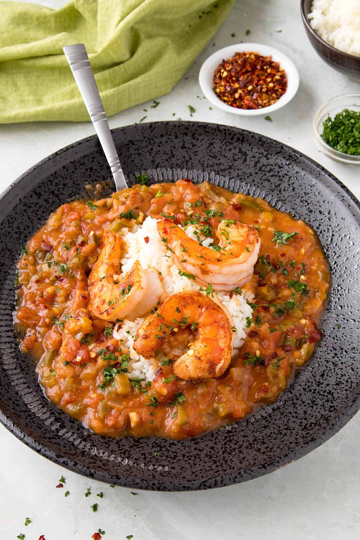 Shrimp Etouffee, ready to dig in