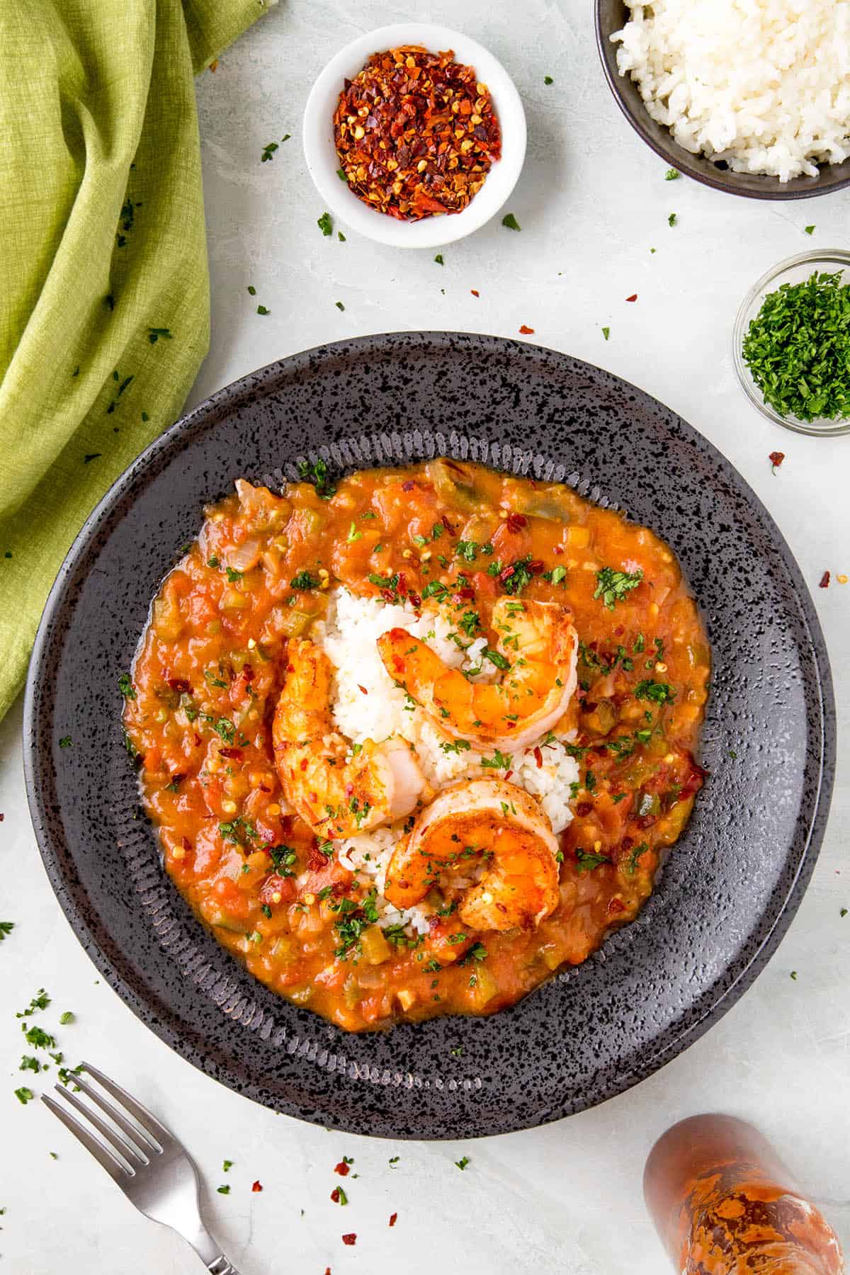 Shrimp Etouffee, ready to dig in