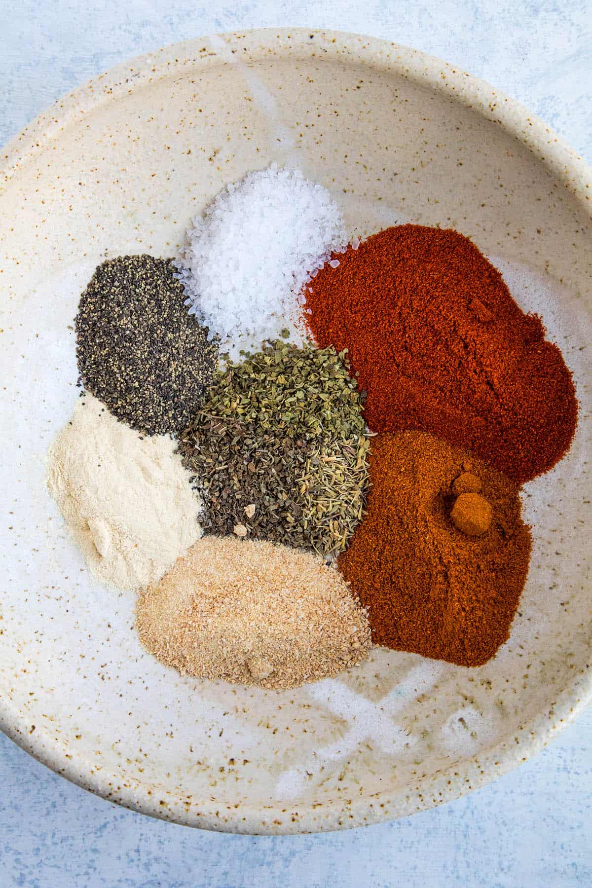 All of the ingredients in my Homemade Blackening Seasoning Recipe