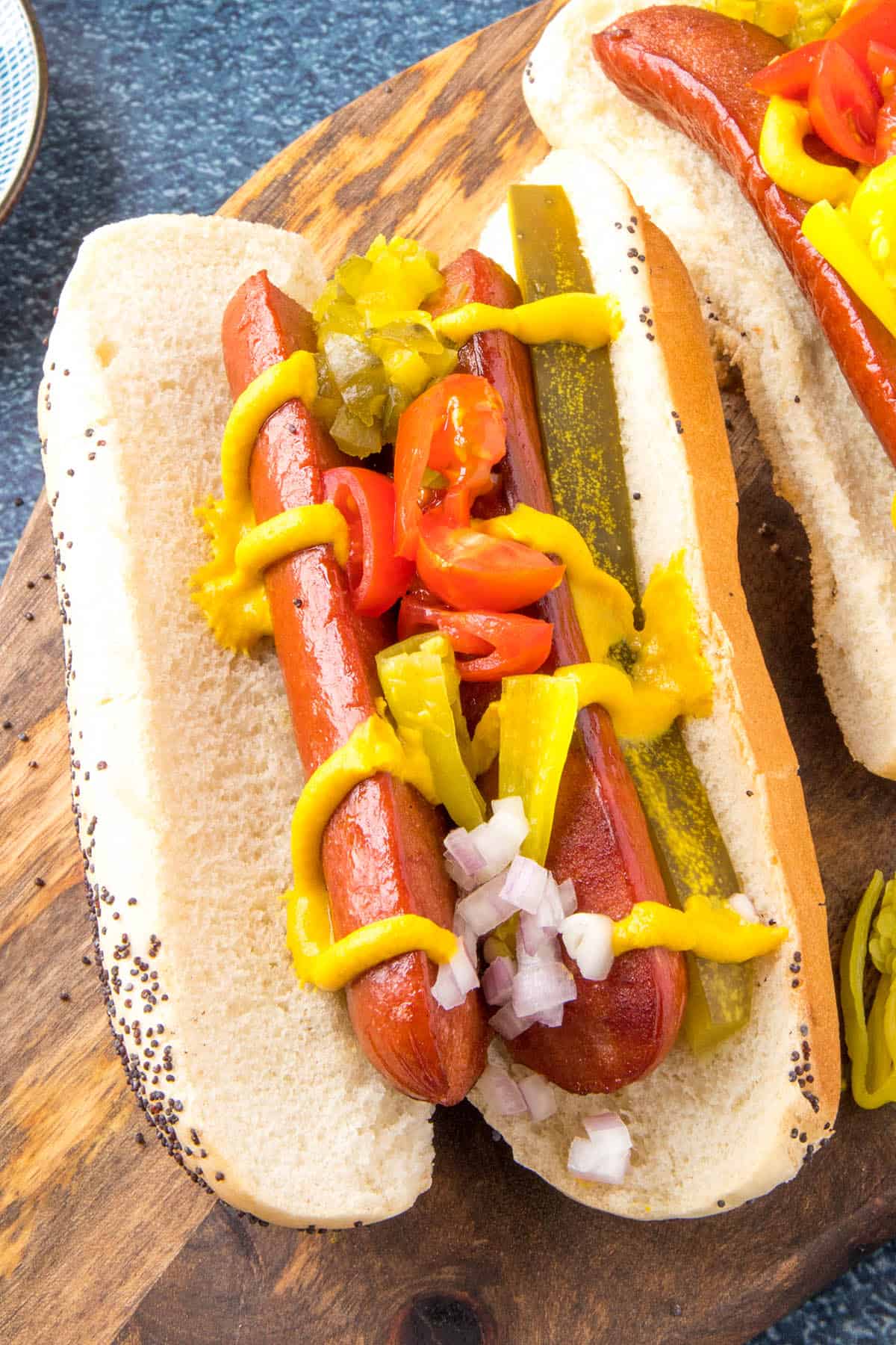 Chicago Style Hot Dog looking absolutely delicious.