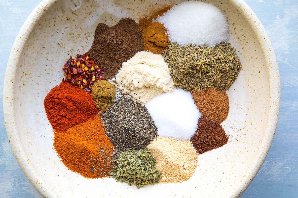 Jamaican Jerk Seasoning Ingredients in a bowl