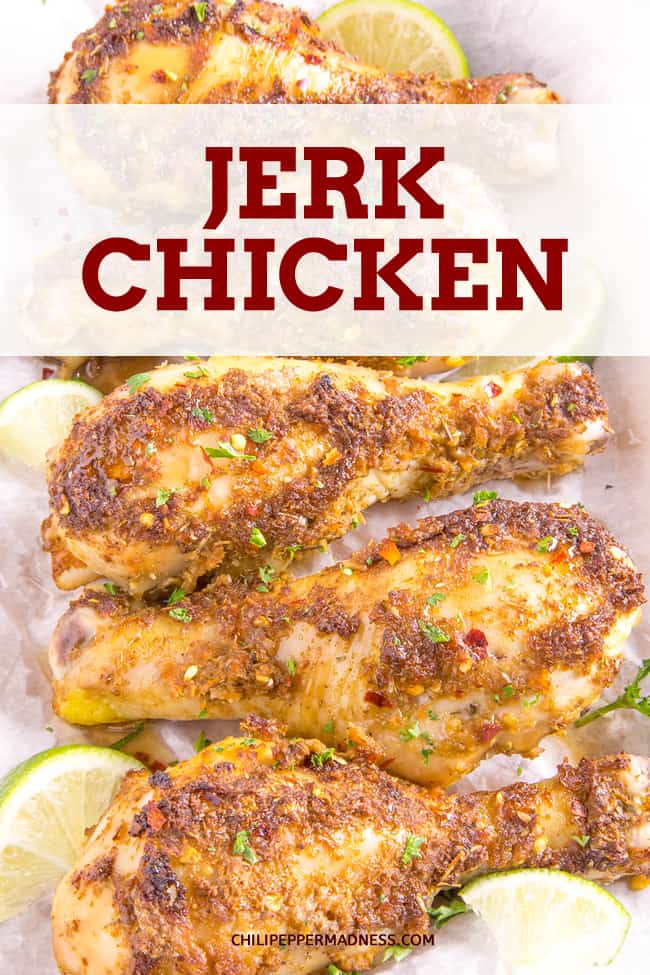 Jamaican Jerk Chicken - This easy Jamaican jerk chicken recipe is spicy and loaded with flavor. It's a blast of the Caribbean, destined to become your favorite weeknight meal. #JerkChicken #ChickenDinner
