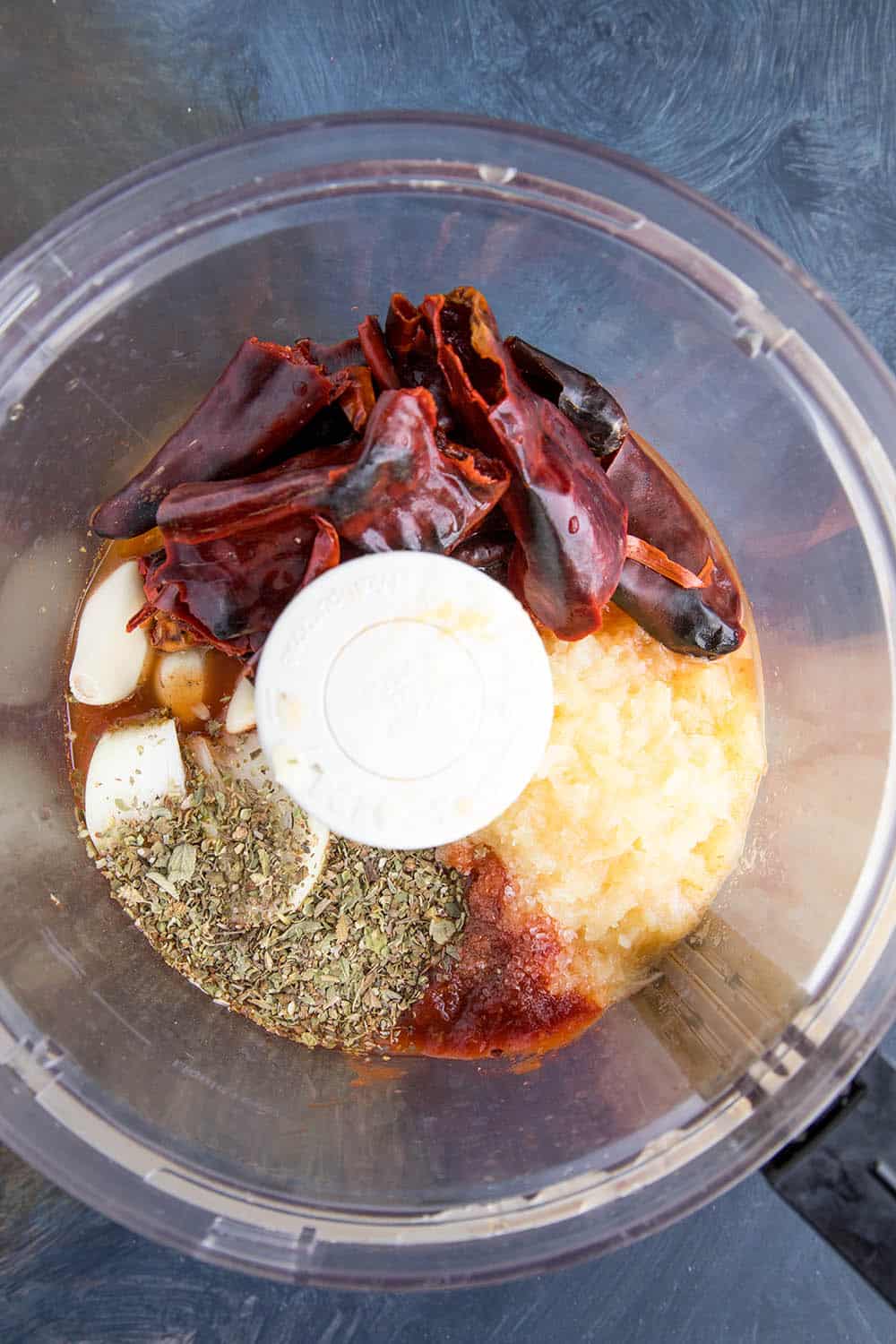 Ingredients to make our tacos al pastor marinade